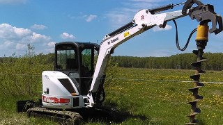 Аренда экскаватора погрузчика с ямобуром в Волгодонск цена от 1524 руб